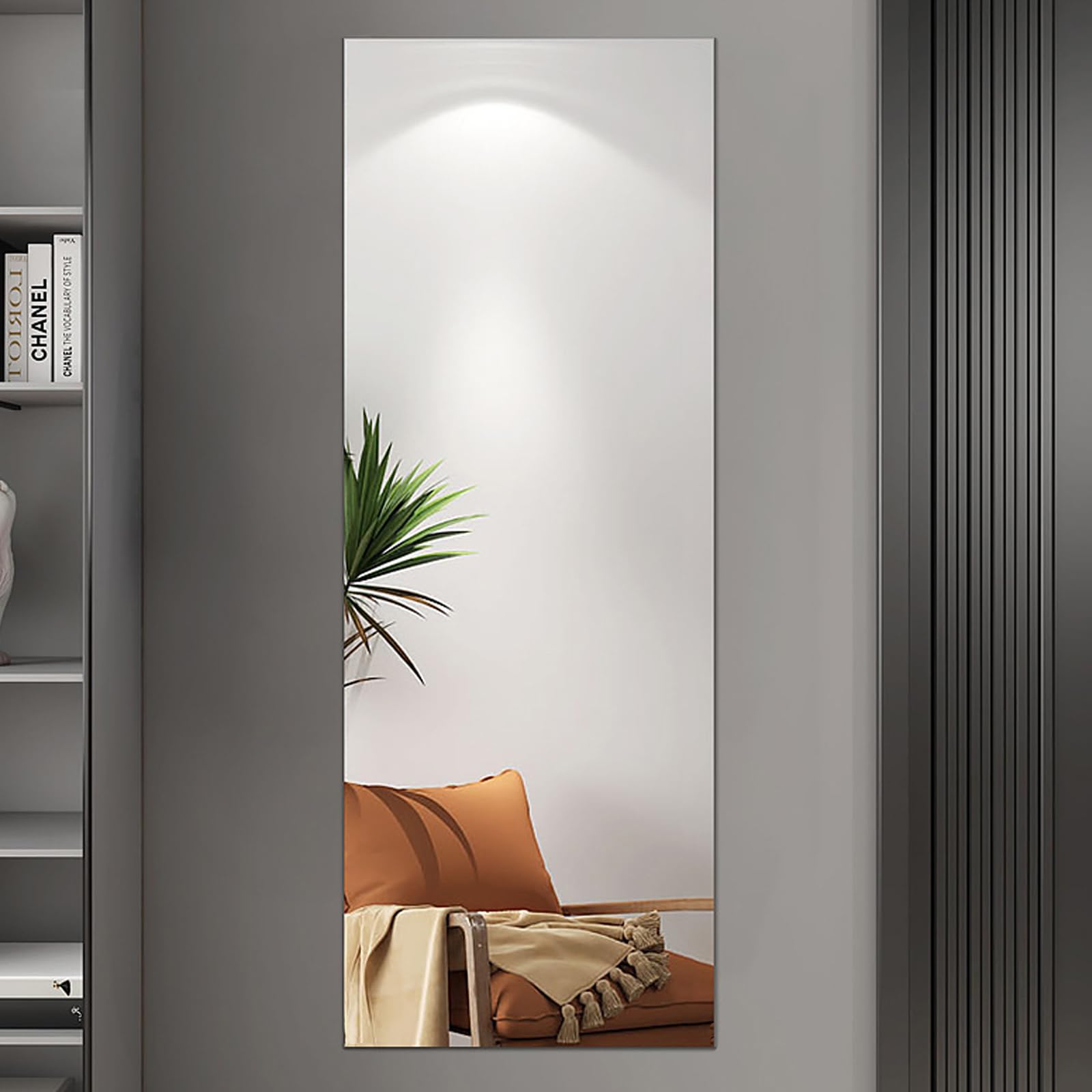 Cosrogo Self-Adhesive Wall Mirror 30x120cm 2mm Thickened Acrylic Mirror Full Length Stick-On Mirror for Bedroom, Door, Standing or DIY Wall Decor