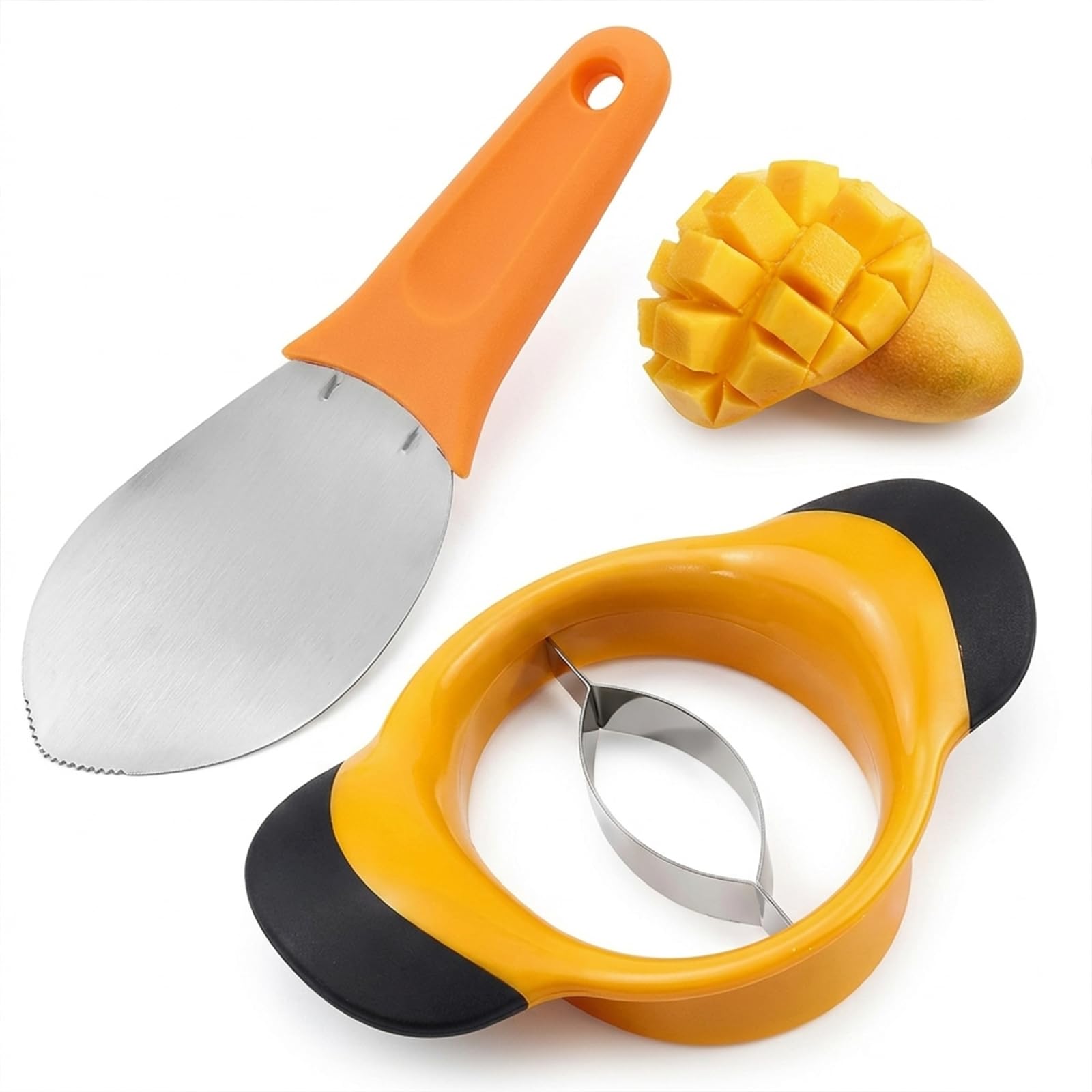 2 PCS Mango Cutter, Mango Cutter Slicer and Corer, Easy to Operate, Efficient Fruit Processing, Suitable for Mango Handling, for Fruit Lovers and Daily Kitchen Use
