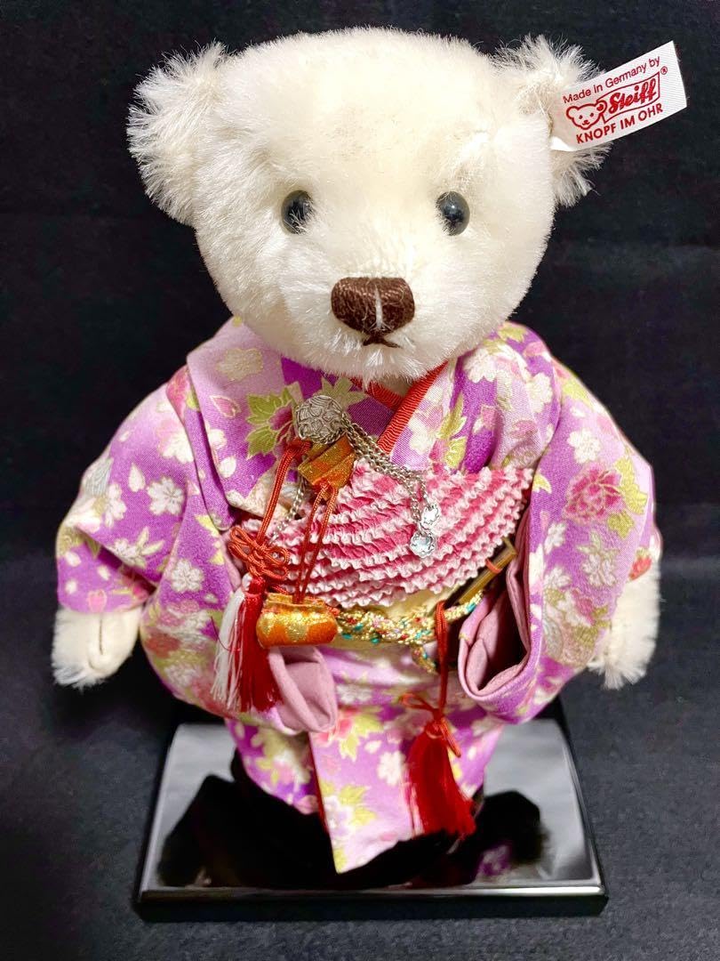 Amazon | シュタイフ steiff 着物 市松 牡丹 2012年 日本限定 シリアル  