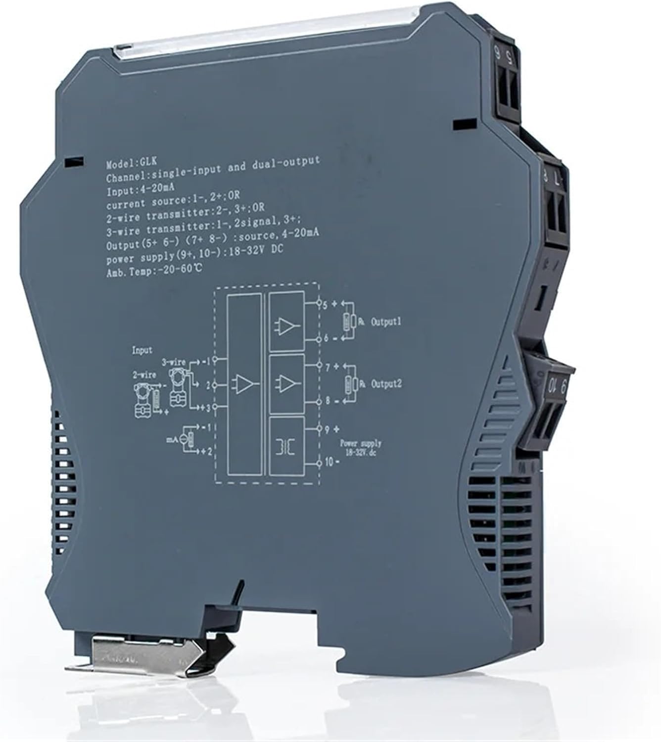 4-20mA 0-20mA Analog Signal Isolator 0-10V 0-5V DC Voltage Isolated Transmitter 1 In 1 Out 1 In 2 Out Galvanic Signal Isolation(1 in 1 out,0-5V_0-10V_DC24V)