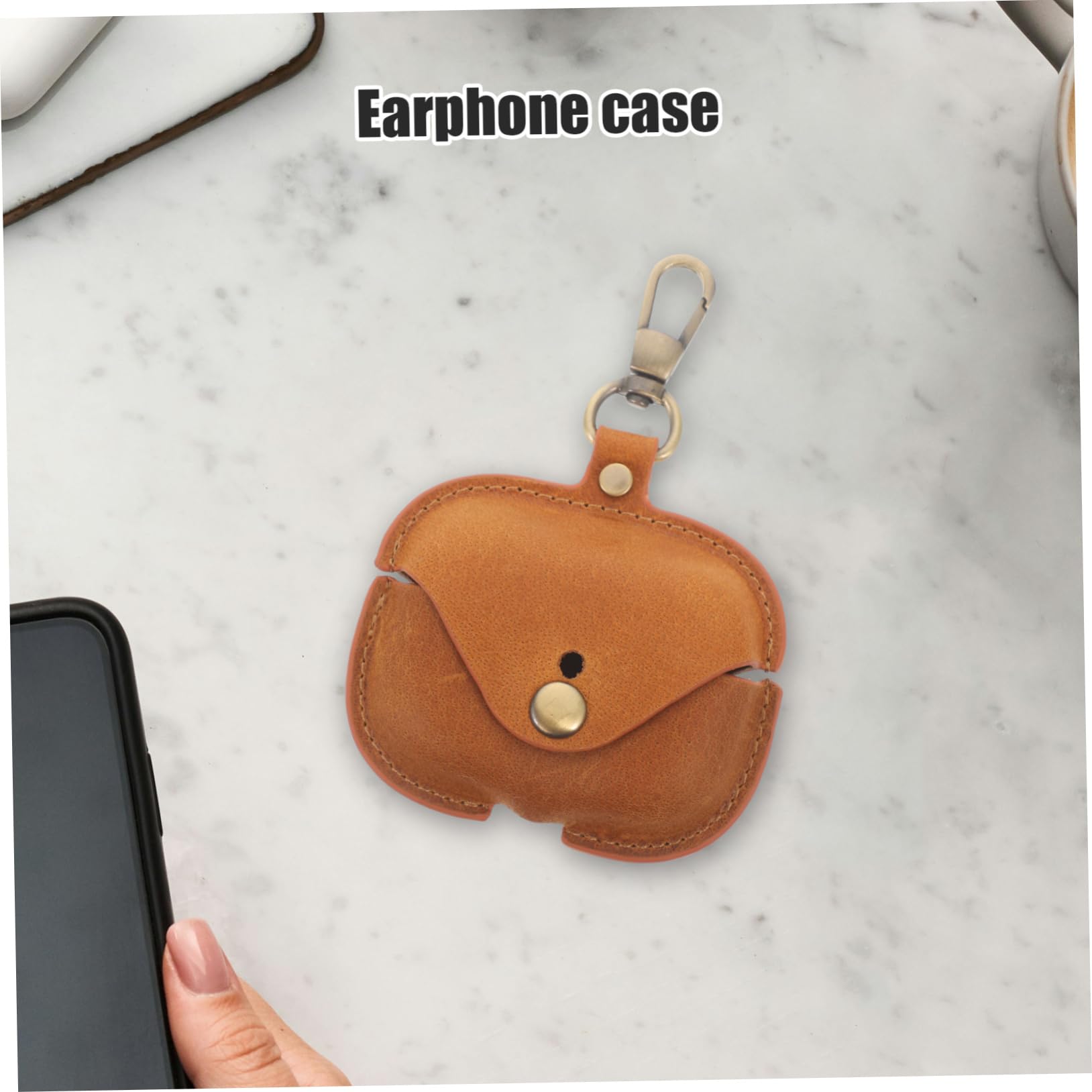OSALADI 2piezas Funda De Cuero para Auriculares Inalámbricos Protección Elegante y Duradera Compatible para Actividades Al Aire Marrón