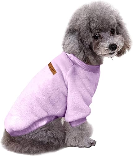 Miniatura 7 de Jecikelon - Ropa para mascotas, suéter suave, cálido y grueso, suéter de invierno para perros (talla M, color gris)