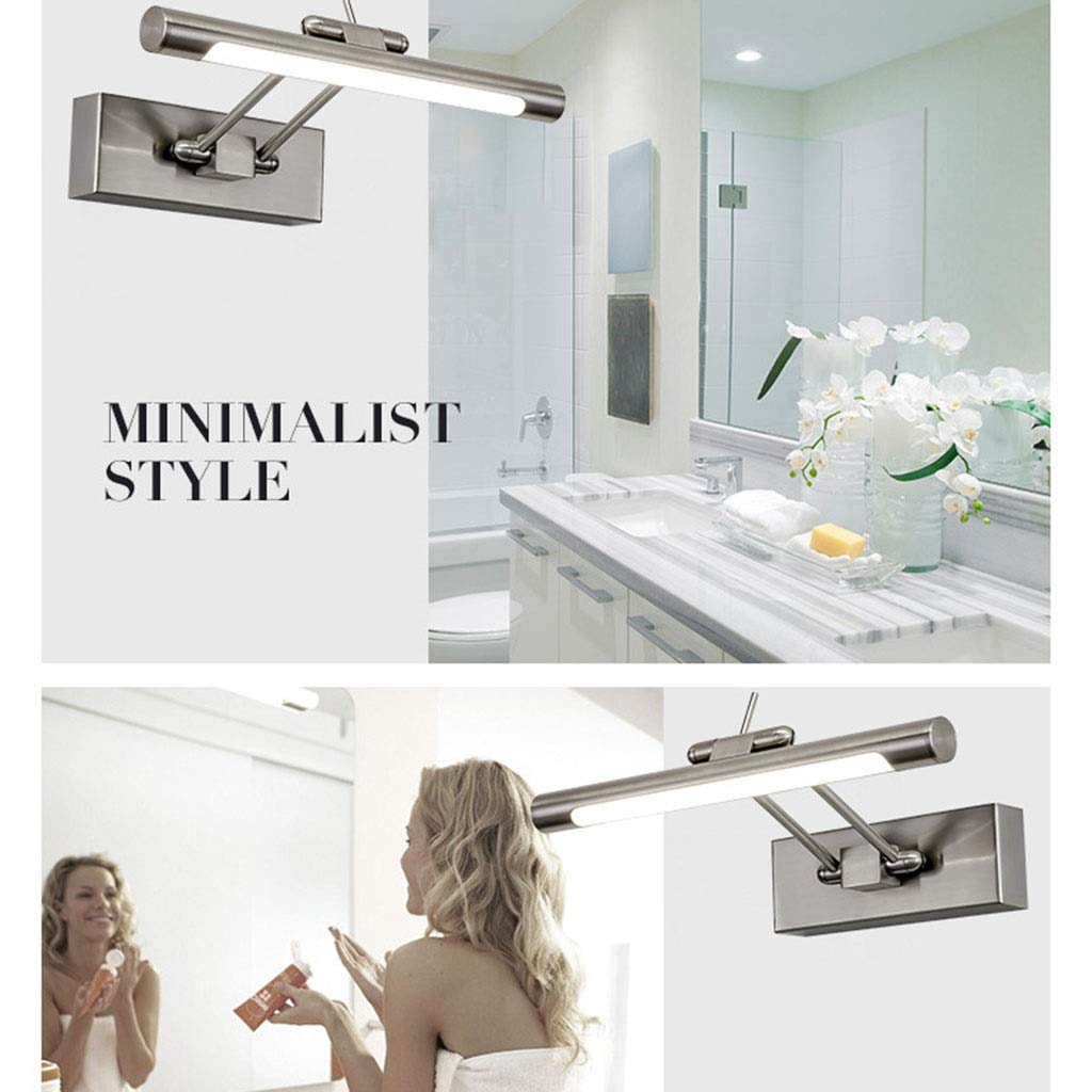 Lampada da parete per specchio da bagno Lampada da parete antiappannamento per bagno a LED Lampada da toeletta per armadio a specchio Fari a specchio in acrilico retrò, lampada a specchio (Colore :