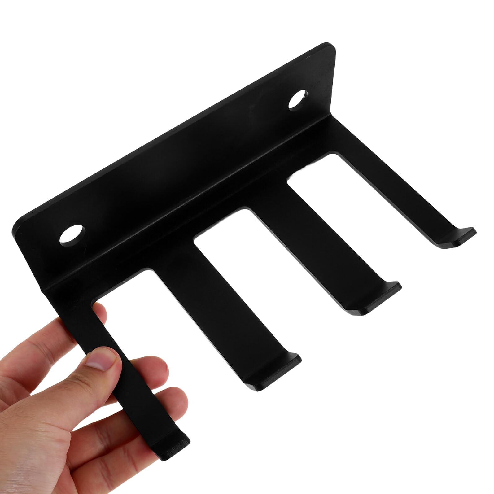 Supporto per Bilanciere da Parete Verticale in Metallo 3 Ganci per Rack Squat Stoccaggio Accessori Palestra Montaggio Salvaspazio per Palestra Domestica