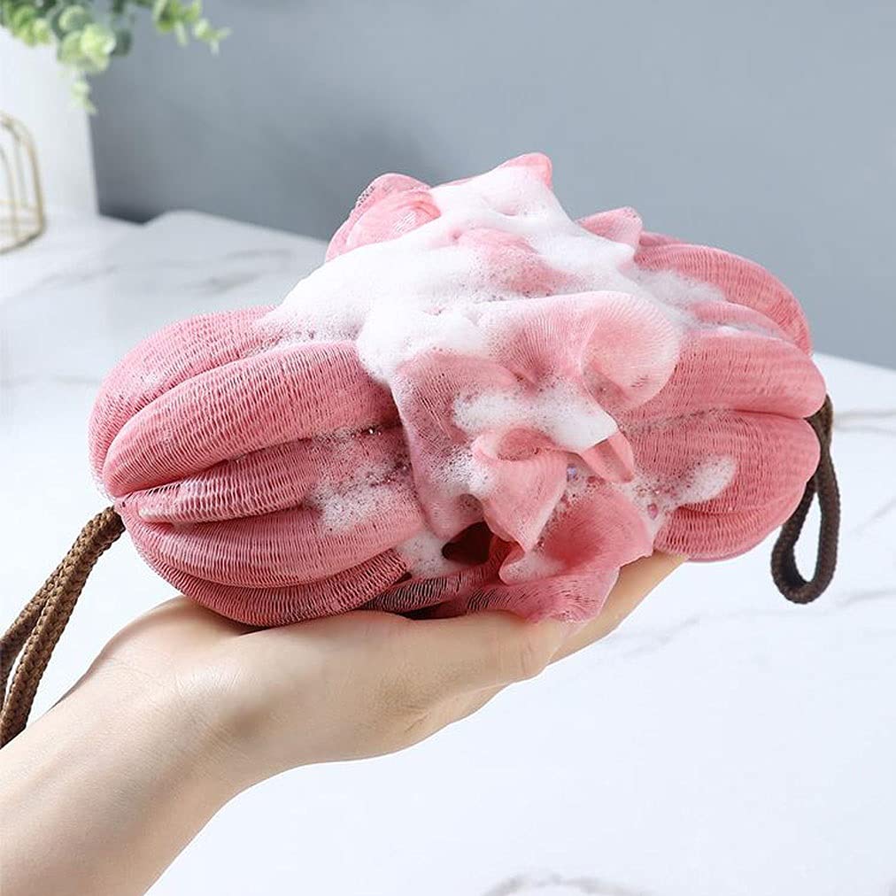 Ręcznik złuszczający Loofah Gąbka do kąpieli Prysznic Długa kąpiel Loofahs Rozciągliwa siatka Złuszczający Loofah Back Scrubber Gąbka do kąpieli pod prysznic dla mężczyzn Kobiety Rękawiczki