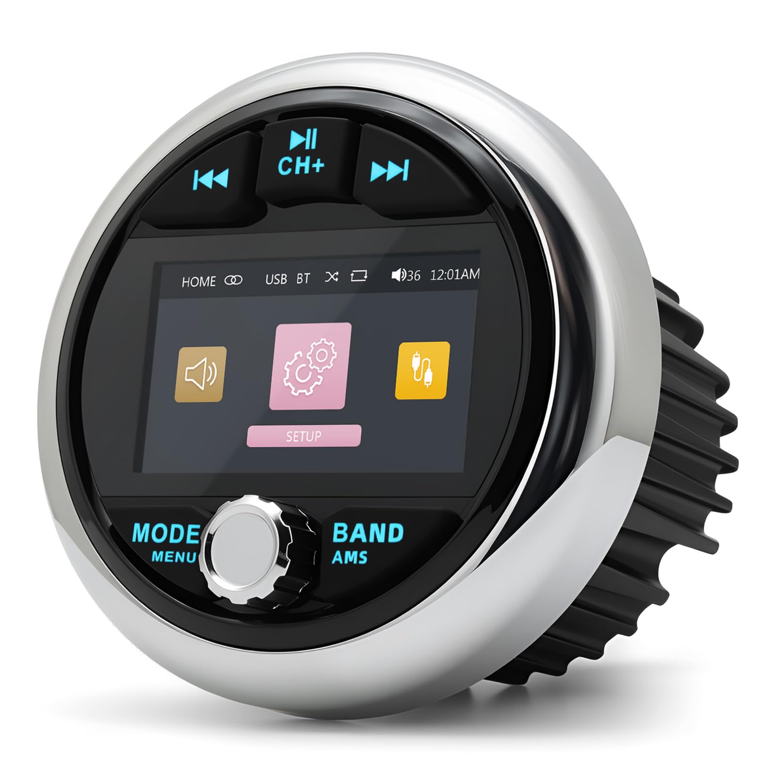 Photo 1 of MH Marine Boat Stereo Gauge Receiver - Audio Systems, 3 Inch Video Playback, Wireless Connection, AM/FM, USB Port, AUX, No CD DVD Player, MP5 Player Radio Receiver