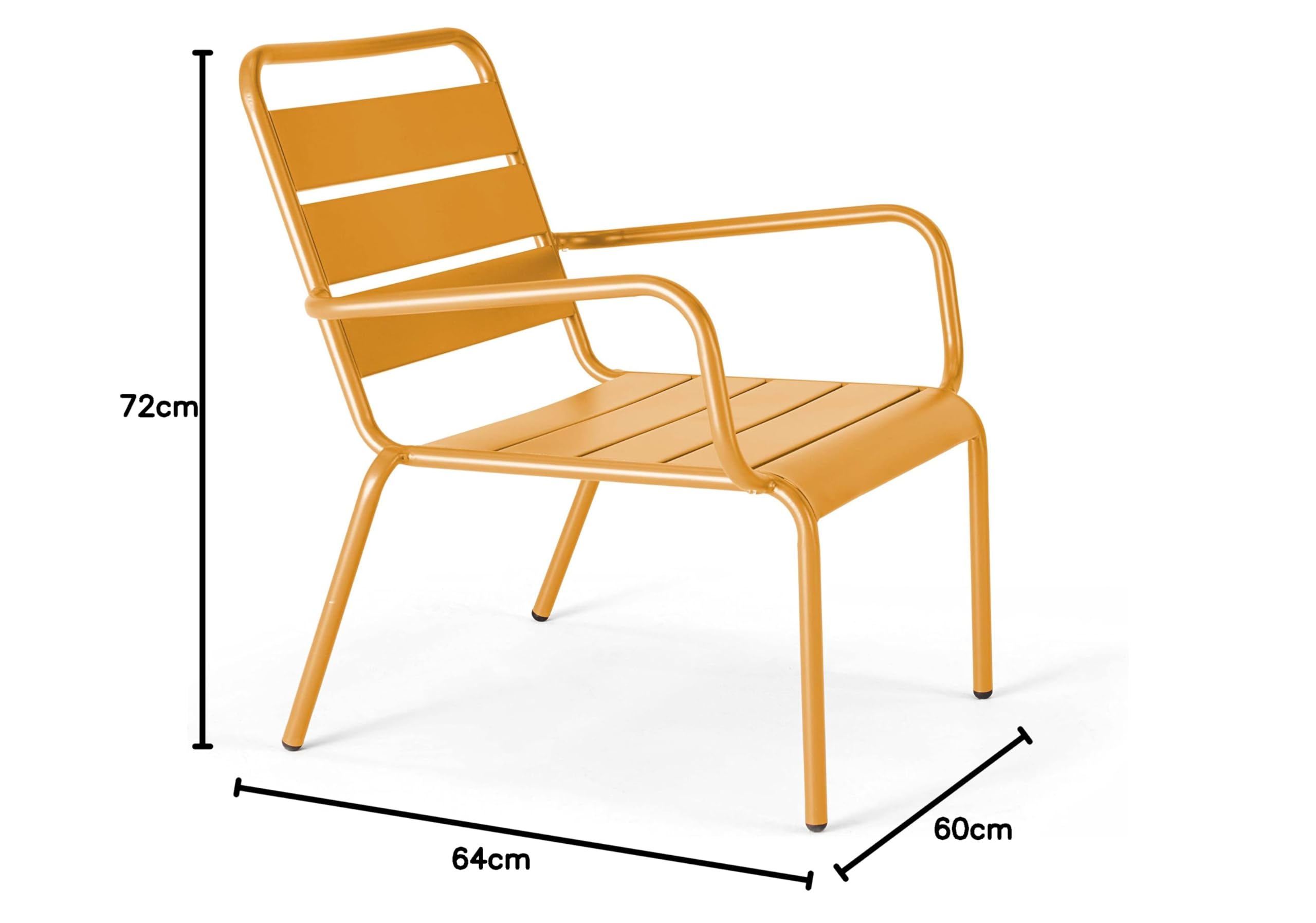 Palavas - Sillón Relax de metal amarillo