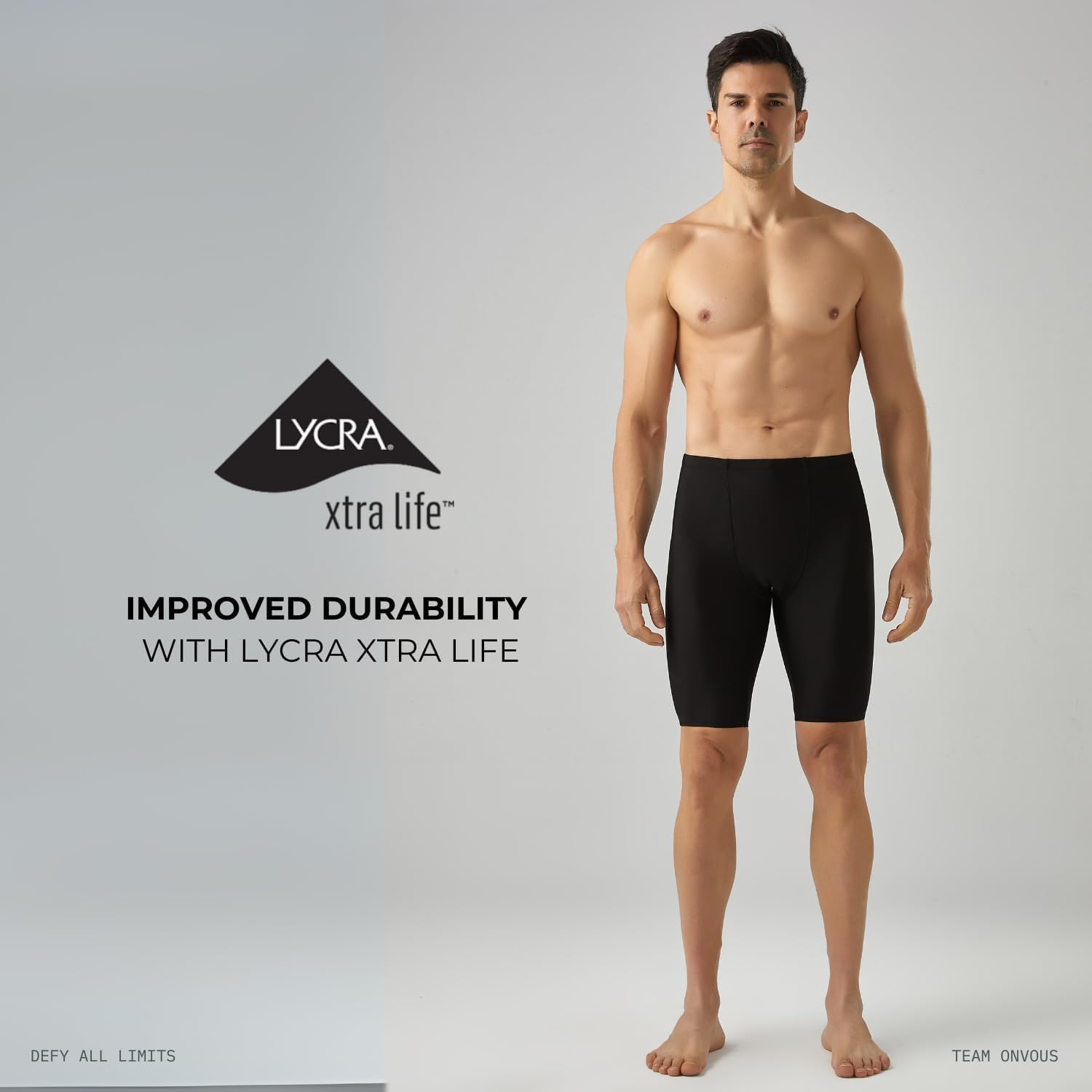 Onvous Swim Jammers for Men | Men's Athletic Swimwear Jammer | Mens Jammer for Swimming | Mens Swim Jammers Size 28-38 - Image 3