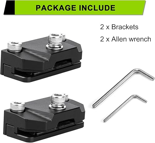 Miniatura 8 de Soportes de luz de zanja para montaje de capó  2 soportes de montaje universales para barra de luz LED, bisagra de capó, pilar, vaina, soporte de