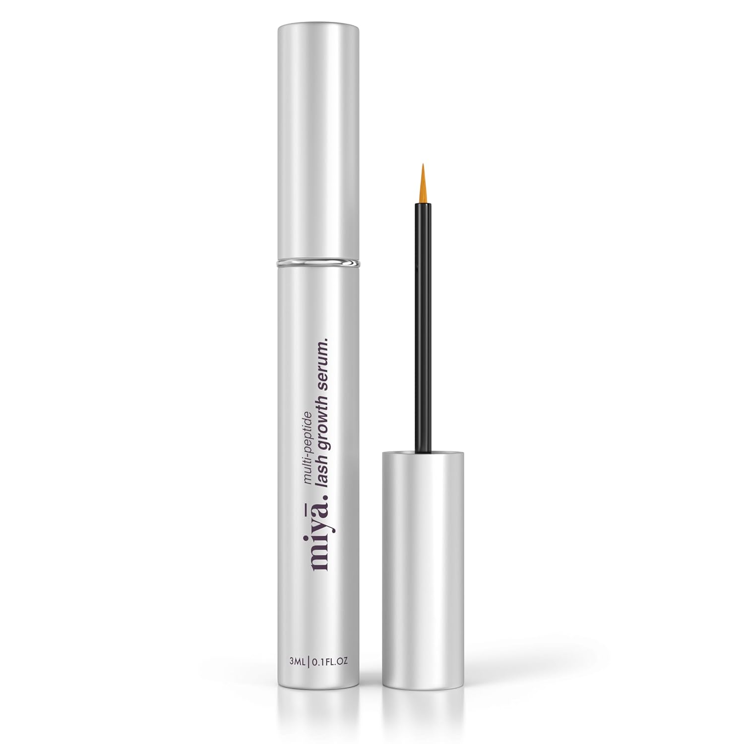 MIYA LASH | Eyelash Growth Serum | Natural Lash Enhancer for Longer, Thicker Healthier Lashes | Gentle Effective Lash Growth Serum | Oil Free Lash Booster 3ml