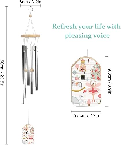 Miniatura 2 de Campanillas de viento de ensueño de cascanueces para exteriores, campanillas de viento perfectas para exteriores o interiores, decoración de jardín