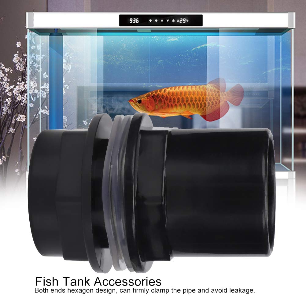 Zerodis 5 Pièces/Ensemble Joint de Connecteur de Tuyau d'eau D'aquarium en PVC, Adaptateurs de Tube d'air de Réservoir de Poisson Droit Réglable Accessoires de Tube de Réservoirs de Poisson(40mm)