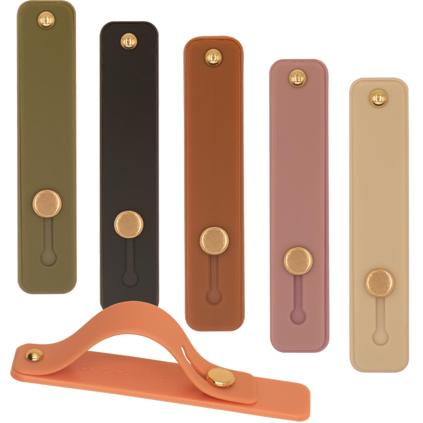 Cell Phone Finger Holder Grip Loop Accessories for Hand, Mobile Phone Knob  Handle Kickstand Strap Hooks for Back of Silicone Phone Case Pack