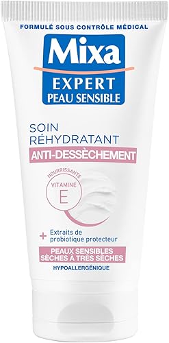 Mixa Expert Peau Sensible - Soin Réhydratant Antidessèchement à l'Extrait d'Avoi