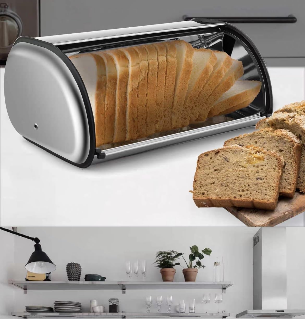 HUMAN MADE シルバー収納ケース　BREAD CASE Amazon.co.jp: ブレッドケース パンケースブレッドボックス パン 収納