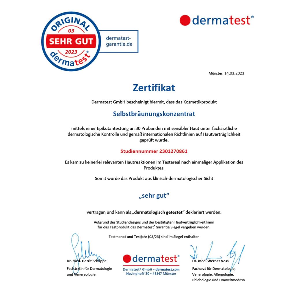 JUNGLÜCK Natürliche Bräune Kombi | Enzym Peeling + Selbstbräunungskonzentrat – mit DHA, Erythrulose, 10% Vitamin C & Hyaluron