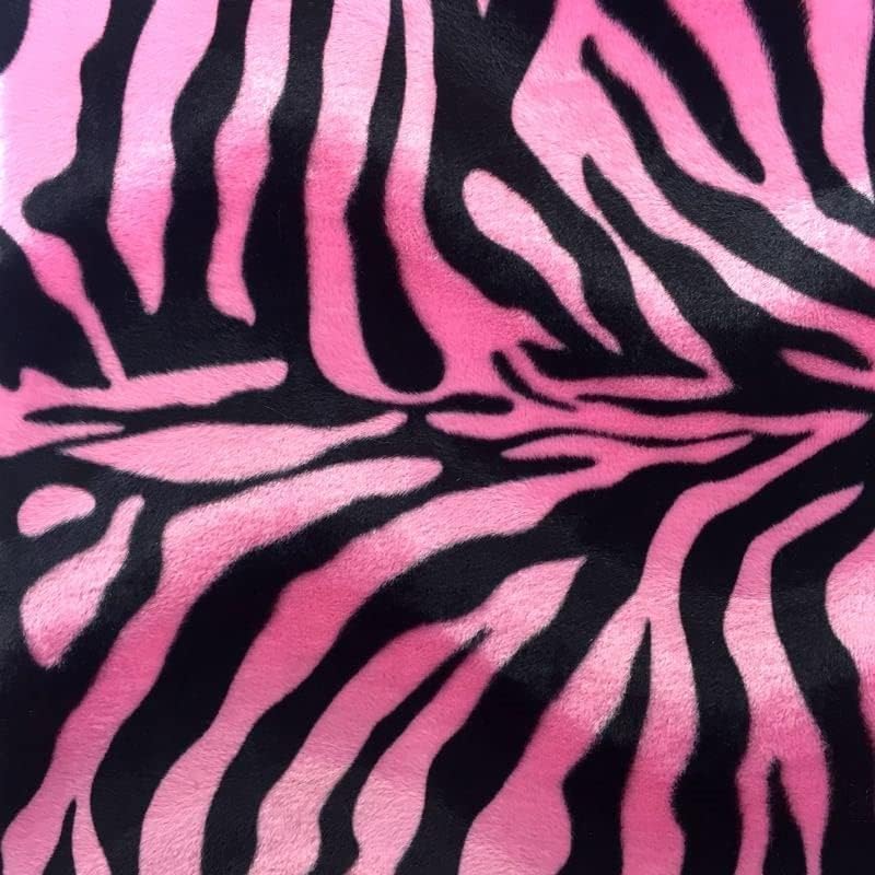 White Big Zebra Velboa Faux Fur Fabric- Sold by The Yard