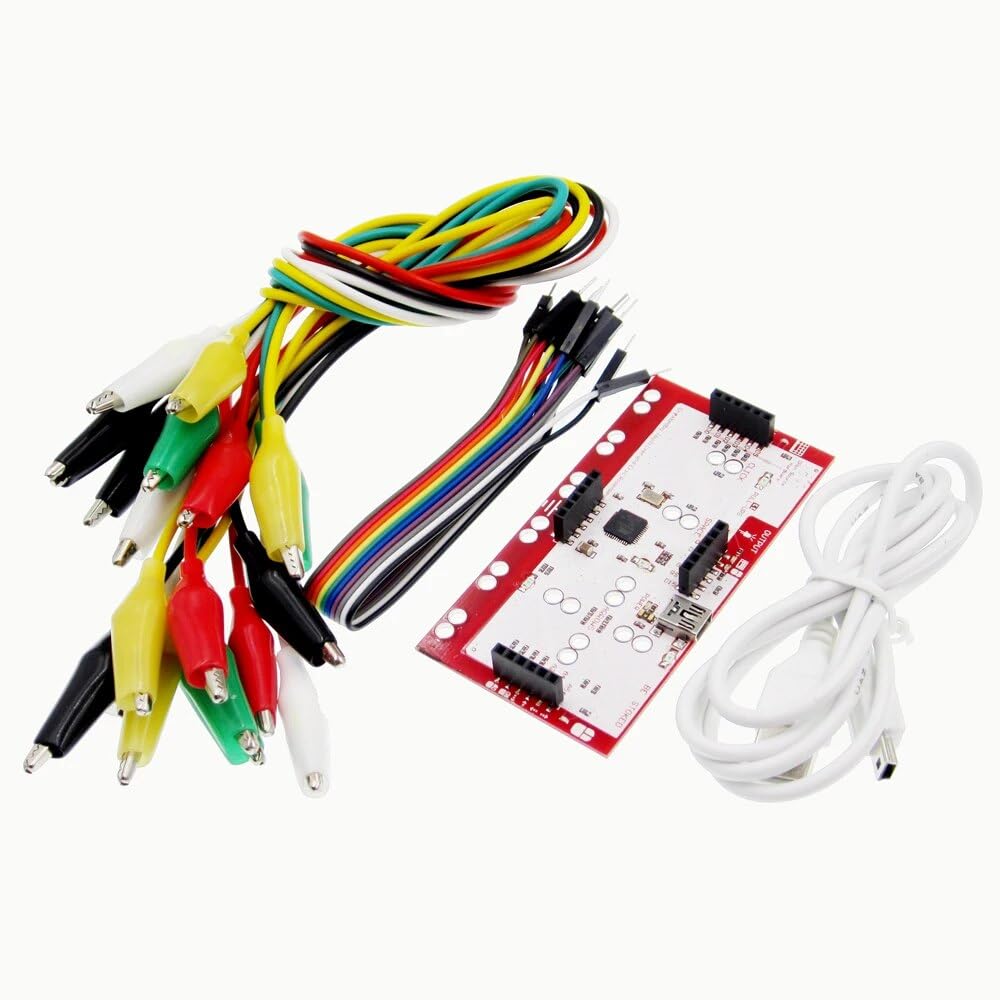 IDUINO Makey Makey Set Deluxe Kit with USB Cable Dupond Line Alligator Clips for Children Makey Main Control board is compatible