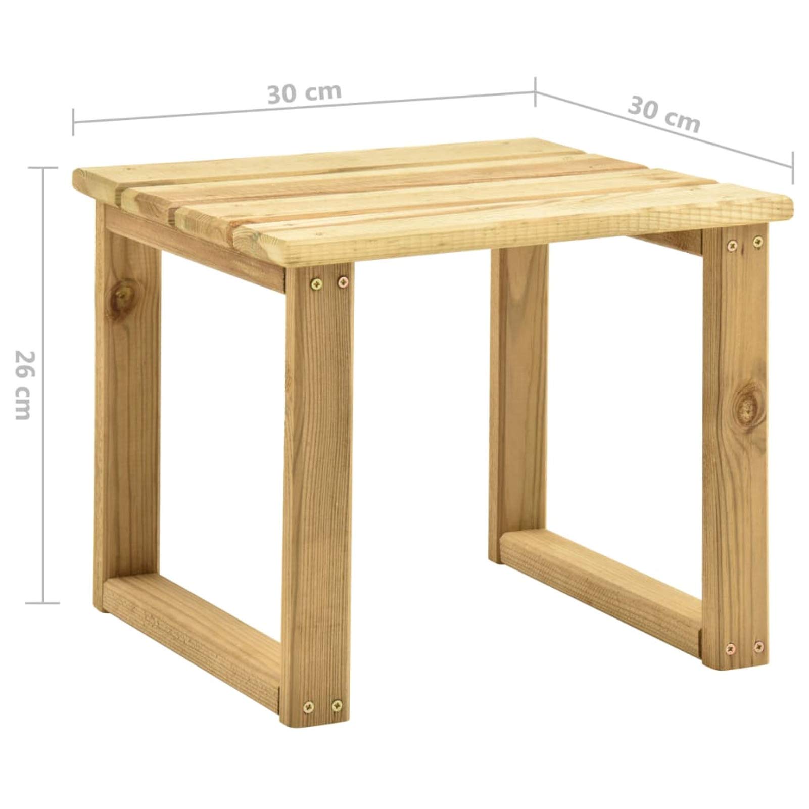 Tavolo per Lettino Prendisole 30x30x26 cm in Pino Impregnato,Mobili,Mobili da Giardino,Tavoli da giardino-315394