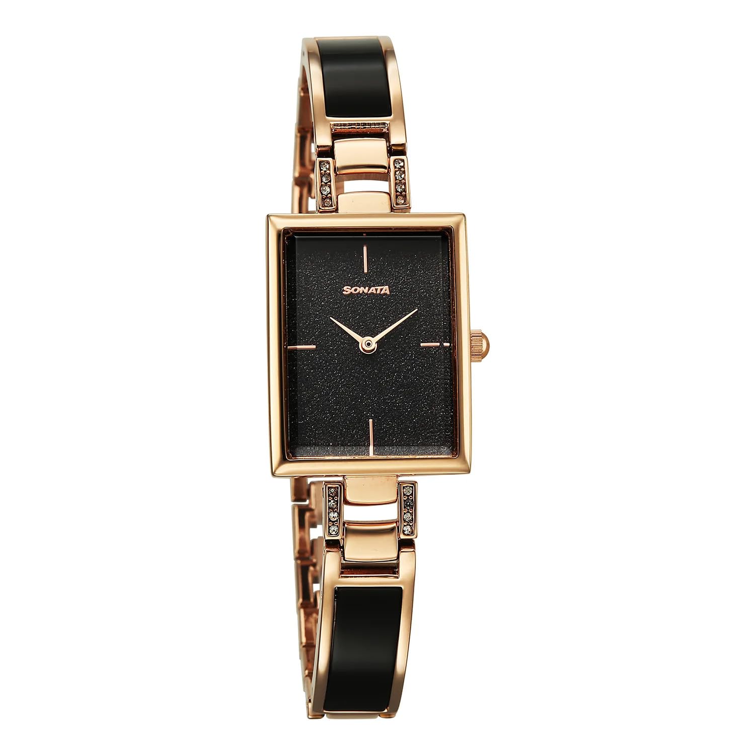 sonata Aura 2.0 Quartz Black Dial Rose Gold Stainless Steel Strap Analog Watch for Women - 87101KD01-picture-27