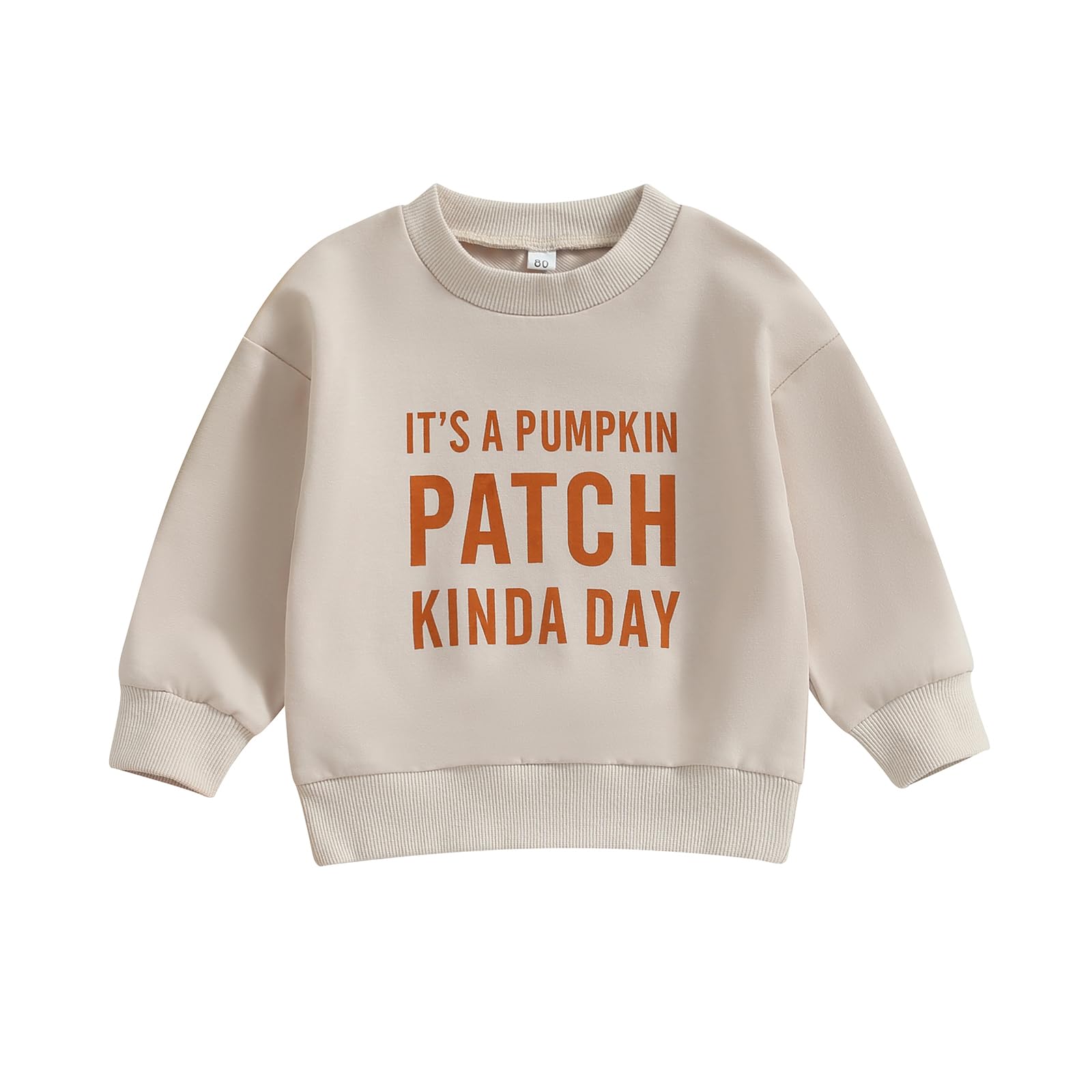 Toddler Baby Halloween Outfit Boy Girl Pumpkin Sweatshirt Crewneck Pullover Sweater Long Sleeve Shirt Fall Clothes