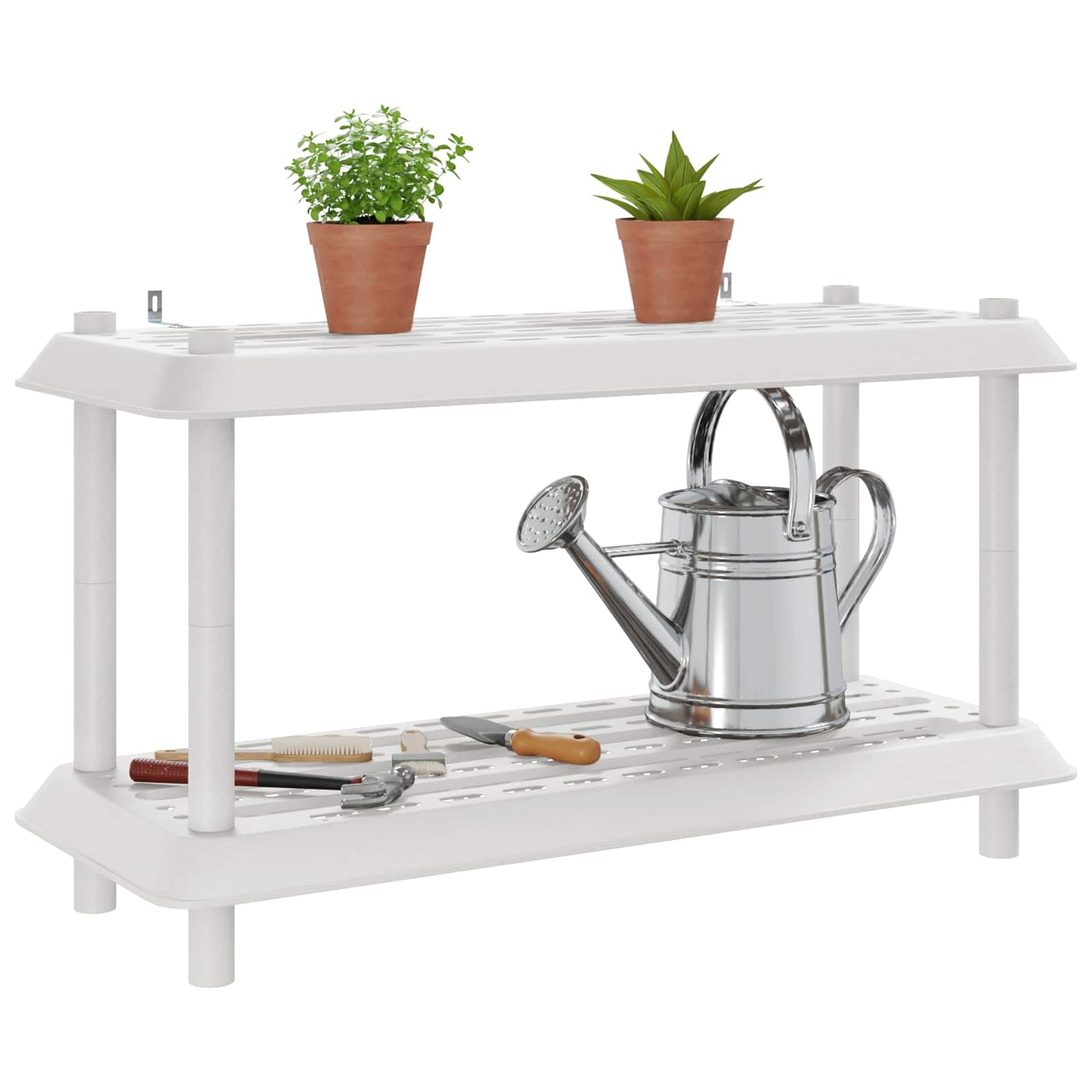 Étagère à 2 niveaux vidaXL pour résoudre le manque de rangement sur balcon et garage