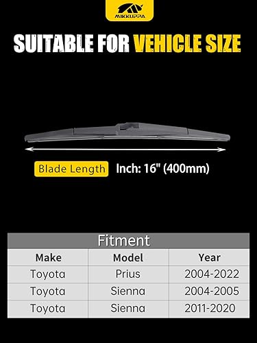 Vista 58 de MIKKUPPA Reemplazo de limpiaparabrisas trasero para Ford Focus Juego de limpiaparabrisas trasero, 2012-2018, montaje de accesorios
