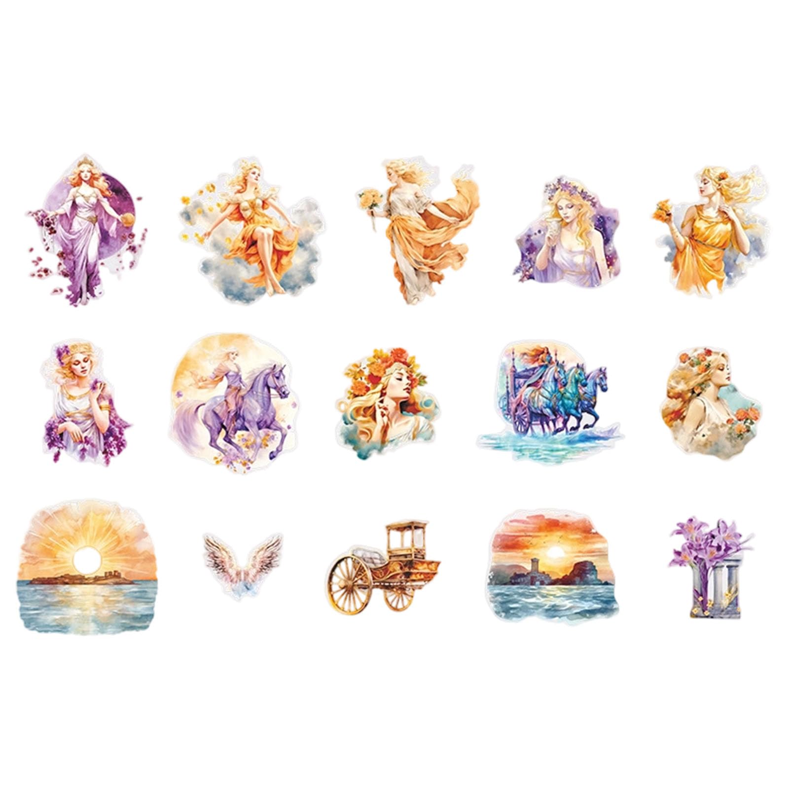 YROHGKPN European Inspired PET Transfers Waterproof Transfers for Planners and Craft Undertakings PET Substance Album Addons