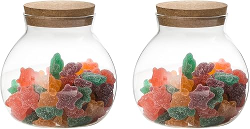 Tarro sellado de vidrio de 35 onzas, con tapa de corcho hermética para la conservación y almacenamiento de harina, cereales, galletas, dulces,