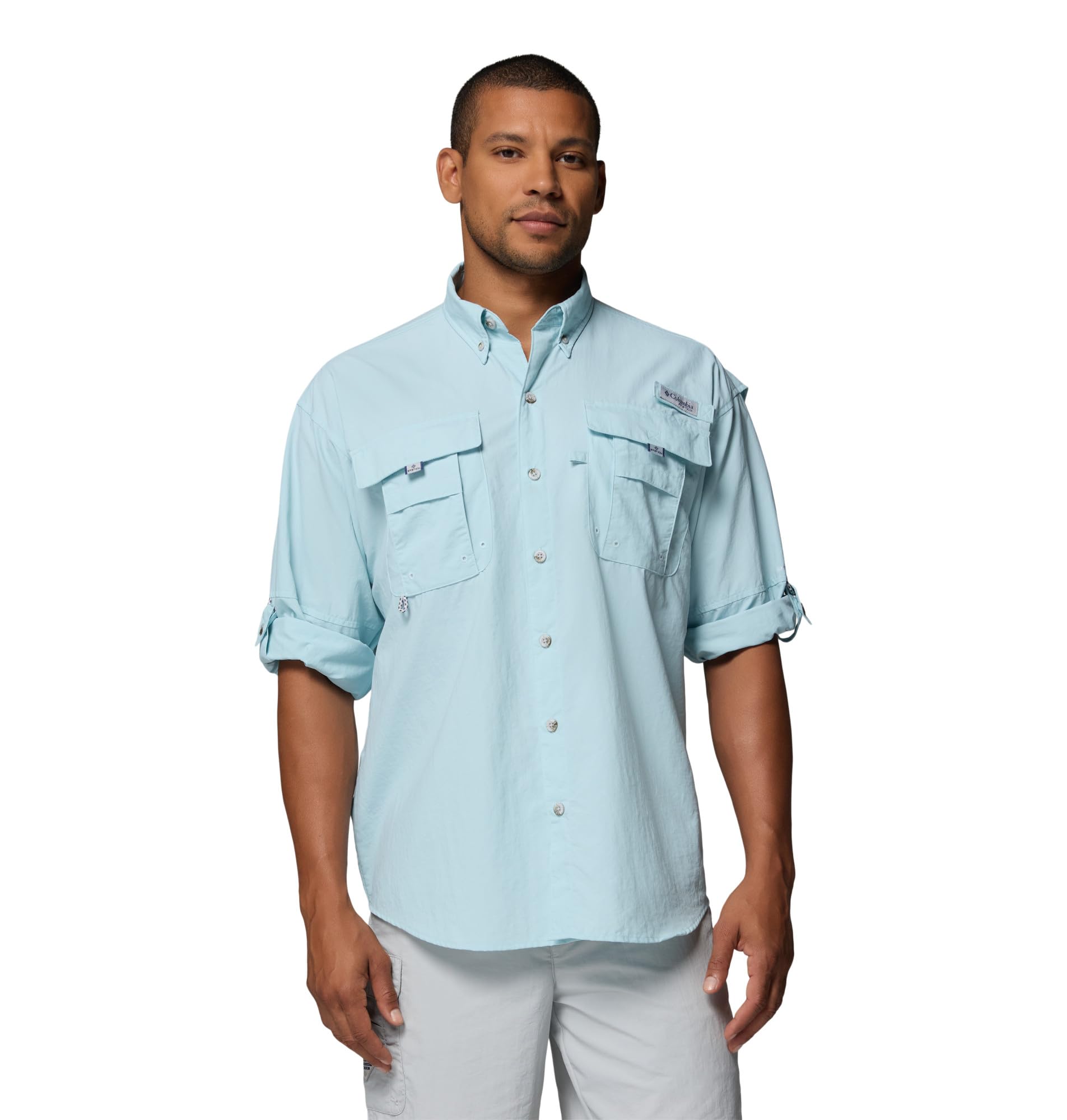 Columbia Men's PFG Bahama II Long Sleeve Fishing Shirt, Marine Light, X-Large Tall