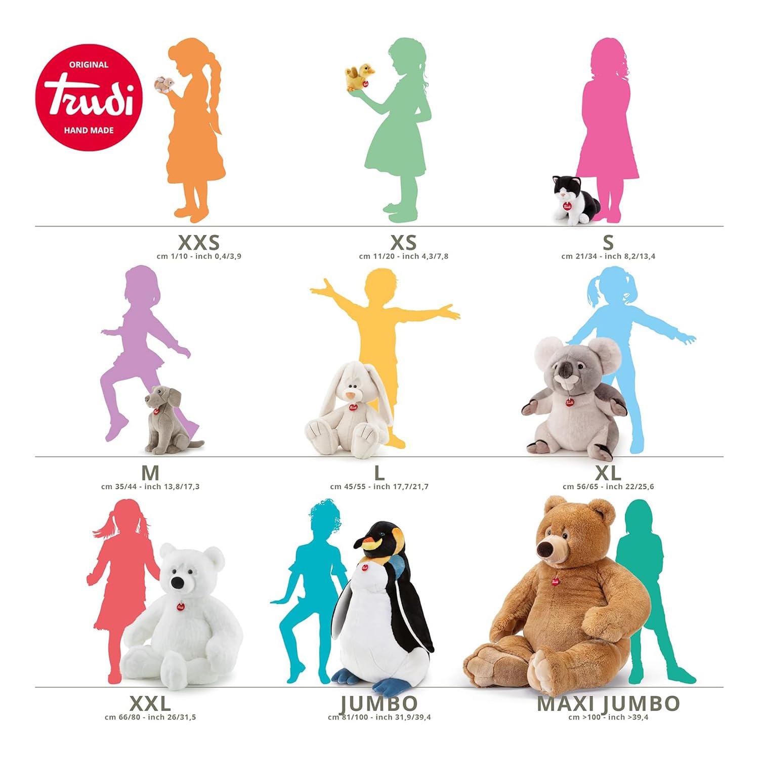 Trudi Klassik 22335 Plüschhund Cavalier King 16 x 27 x 30 cm (M), hochwertiges Stofftier mit weichen Materialien, Plüschfigur mit realistischen Details, waschbar, Kuscheltier für Kinder, Braun/Weiß