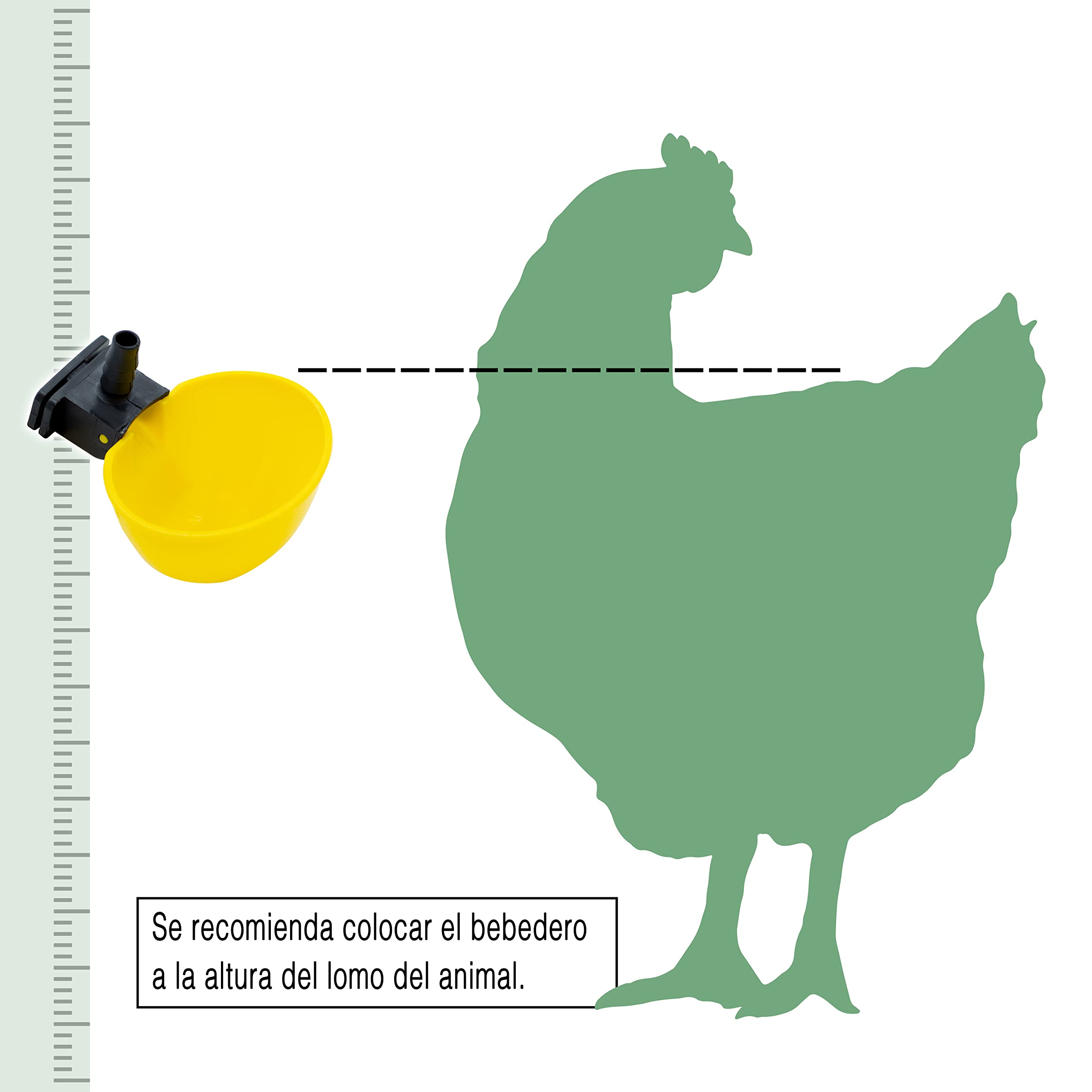 Pack Bebederos Basculantes Grandes - Bebederos Automáticos para Aves - Pack de 6 en Plástico Muy Resistente