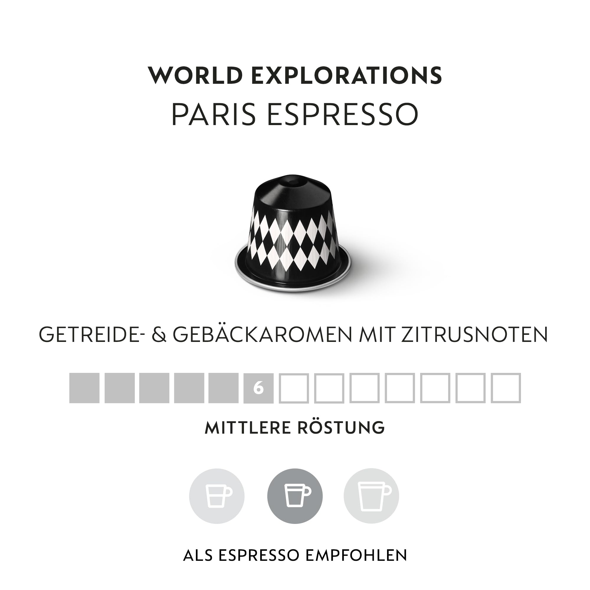 NESPRESSO ORIGINAL Paris 200 Kaffeekapseln | Arabica & Robusta Kaffee, Mittlere Röstung, Intensität 6, Ideal für Espresso