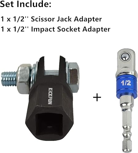Miniatura 2 de Adaptador de gato de tijera de 12 pulgada para uso con taladros de impacto de 12 pulgadatrinquete o enchufes de accionamiento estándar o llave de