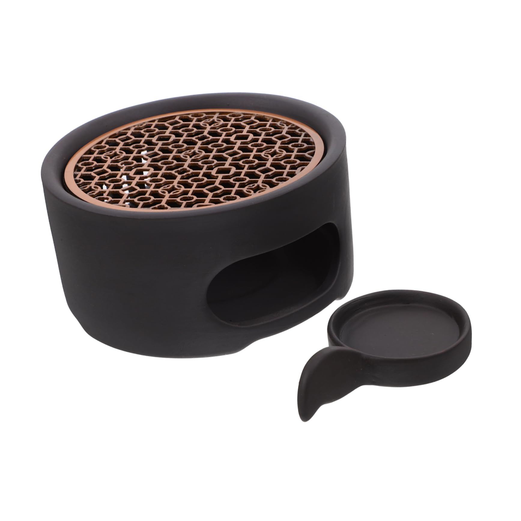 JECOMPRIS 1Set Teapot Warmer Base Hollow Design Stainless Steel Tea Light Heater for Convenient Daily Use Compact Easy to Clean and Teapot Warming