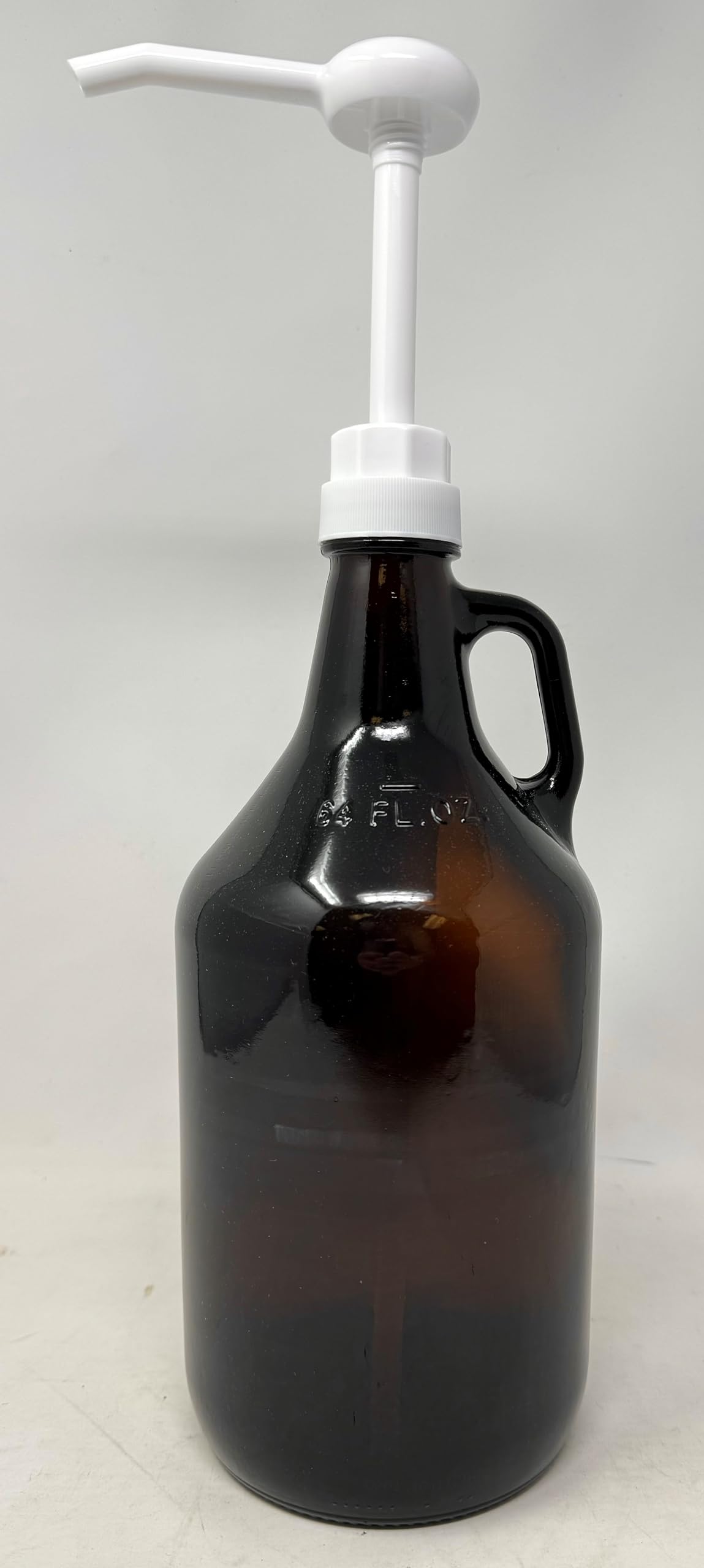 CLEARVIEW CONTAINERS64oz Amber Glass Jar with Pump (1)