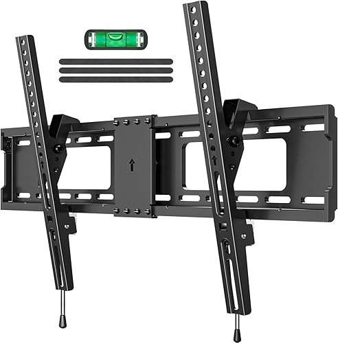 ELIVED Soporte de pared inclinable para la mayoría de televisores de 37"-85" de hasta 132 libras, soporte de inclinación de perfil bajo para pernos