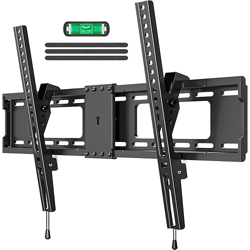 ELIVED Tilting TV Wall Mount for Most 37"-85" TVs Up to 132 lbs, Low Profile Tilt Mount Fits 24"/18"/16" Wood Studs, Wall Mount tv Bracket Max VESA 600x400mm, YD1038