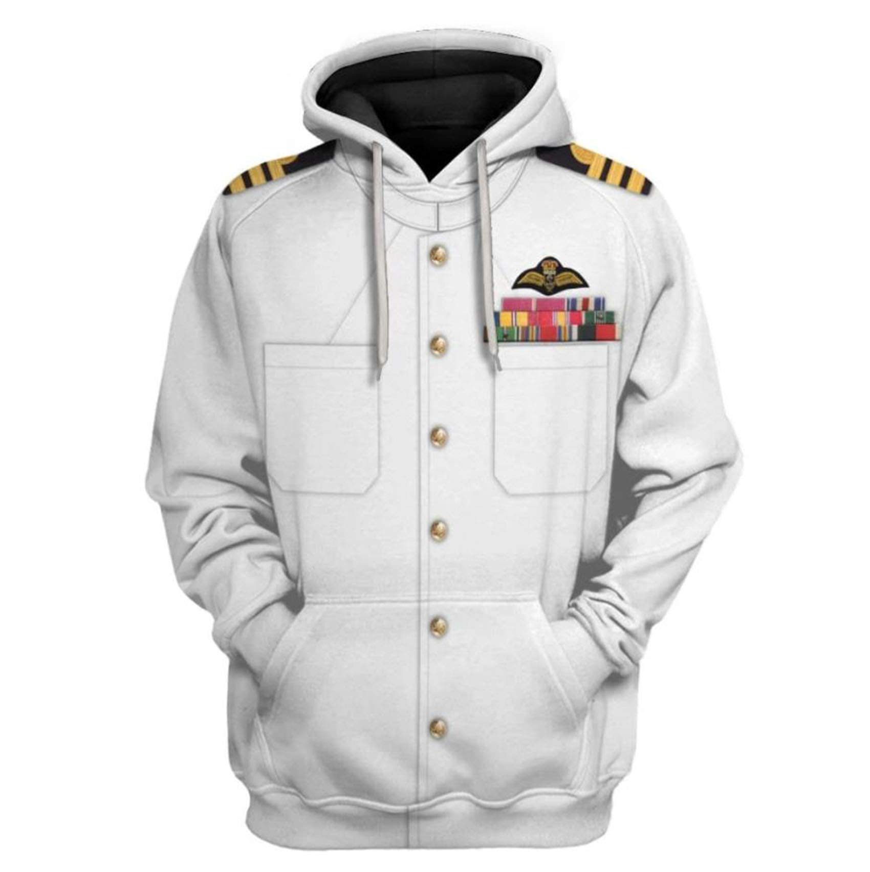 Uyecos Historical Hoodie Revolutionary War Uniform Top