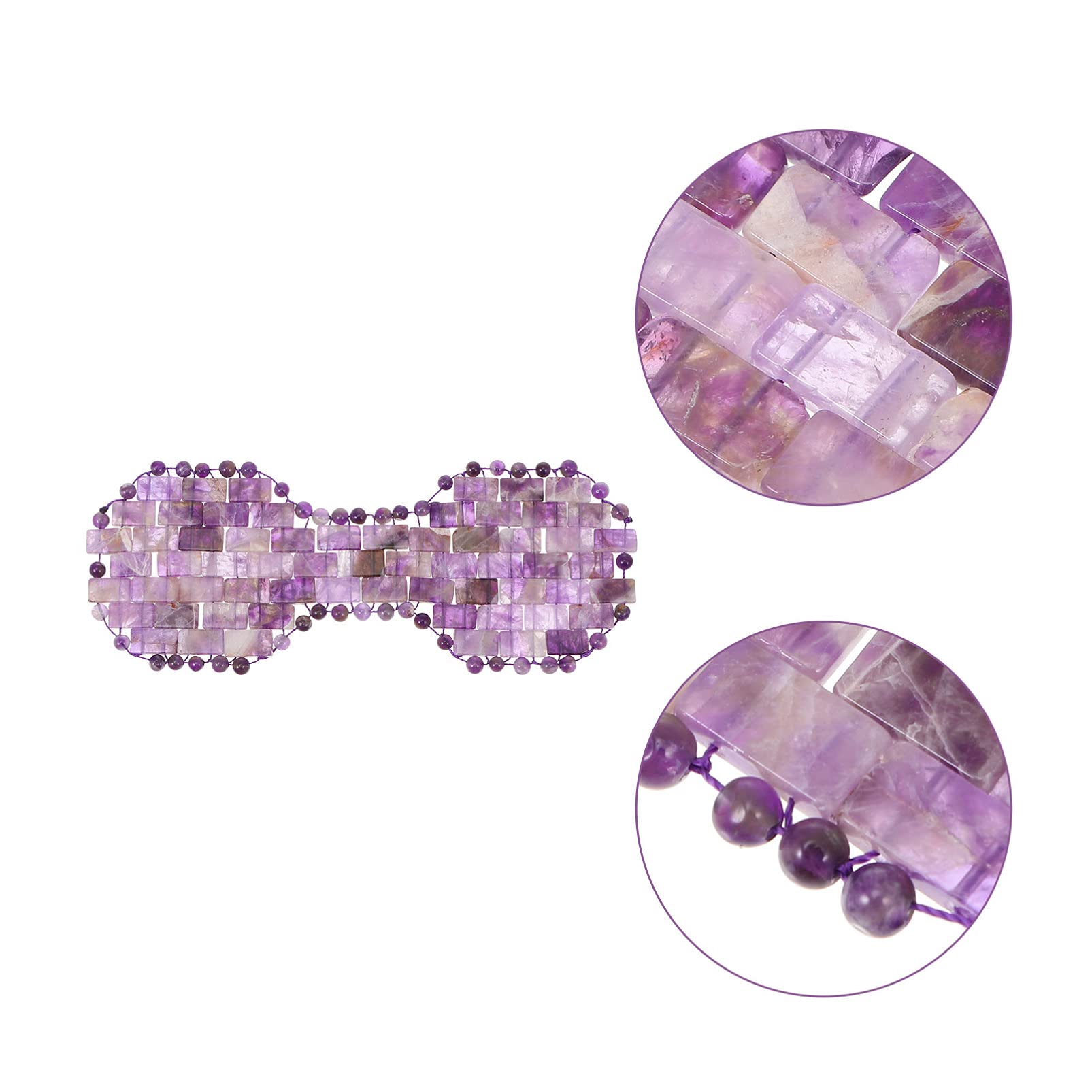 minkissy Amethyst Eye Mask Do Relaksu Oczu z Kamieniami Maskotka Sen z Efektem Chłodzenia i Ciepła Idealna Do Spa i Pielęgnacji Skóry