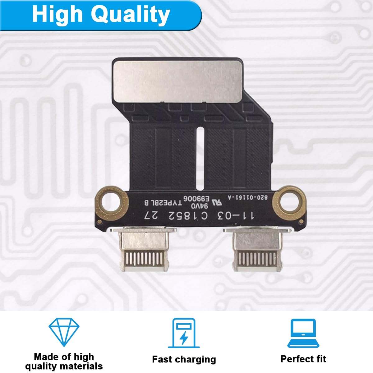 Złącze gniazda zasilania DC I/O USB-C Board Wymiana portu ładowania 923-02813 do MacBooka Air 33.0 cm A1932 2018 2019 A2179 2020 A2337 2020 820-01161-A 821-01658-A 820-011161-A 820-011161-A