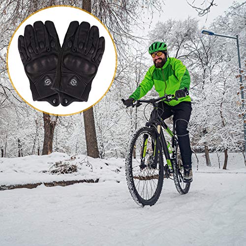FAVOMOTO 1 par de Luvas de Inverno para Motocicleta Tela Sensível Ao Toque Luvas de Motocicleta à Pr