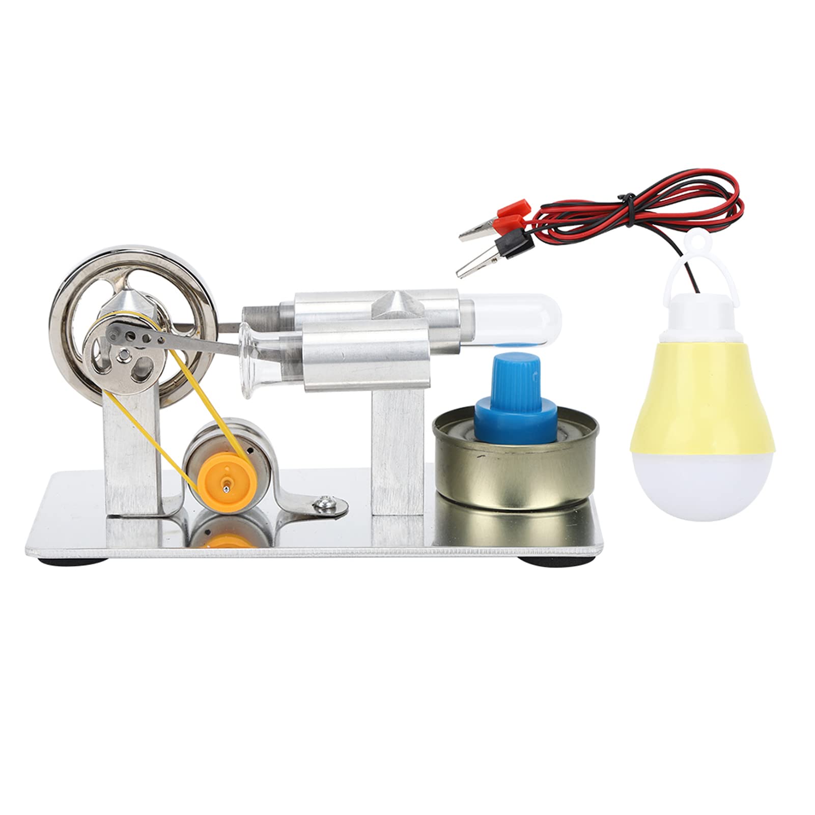 Machine à Vapeur Mini Modèle pour Projets Éducatifs Scientifiques Enfants – Cadre CNC Acier Inoxydable brossé – Jouet Physique Artisanal