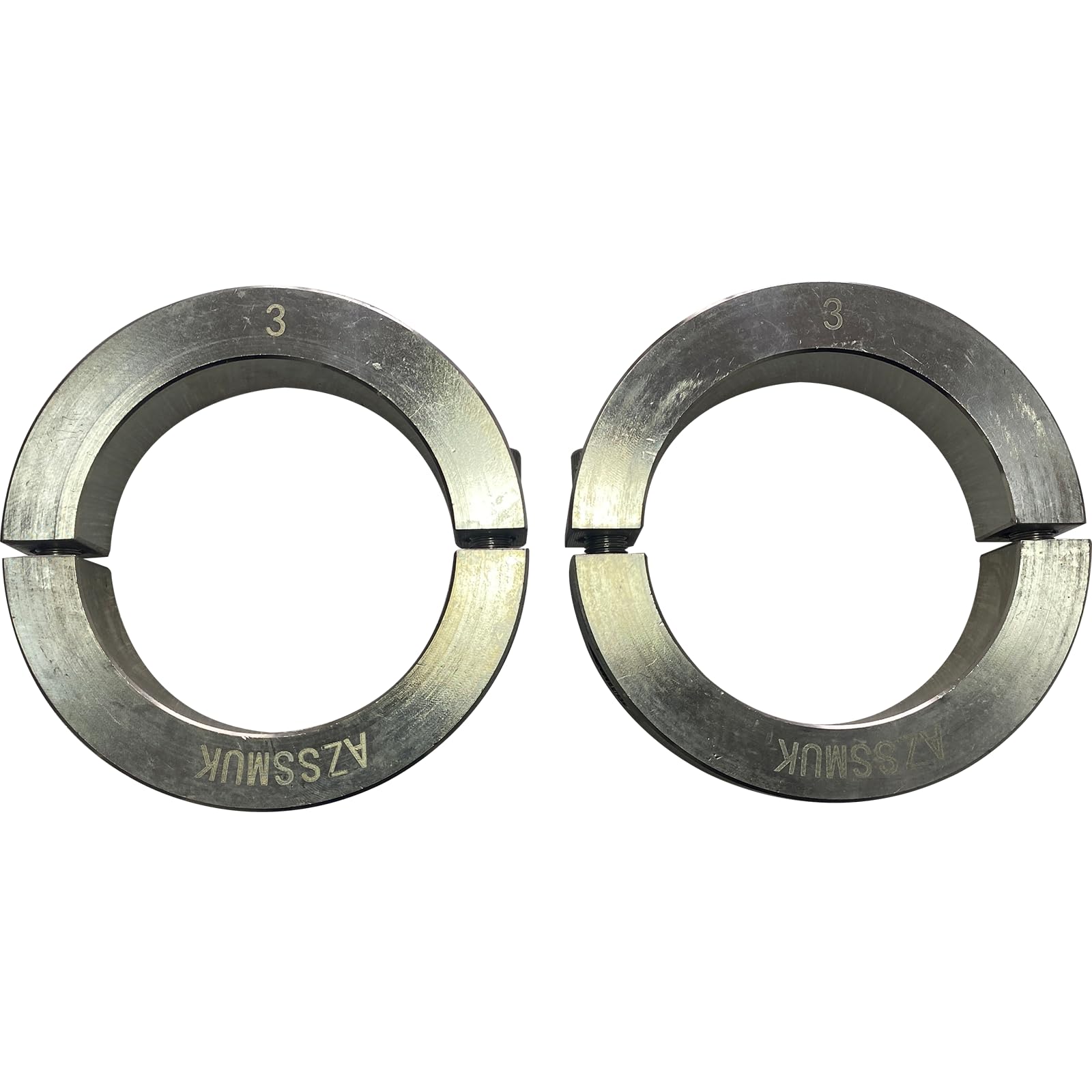 Alésage du collier de tige de 7,6 cm, deux pièces fendues en acier inoxydable, ensemble de colliers de serrage (5, 7,6 cm)