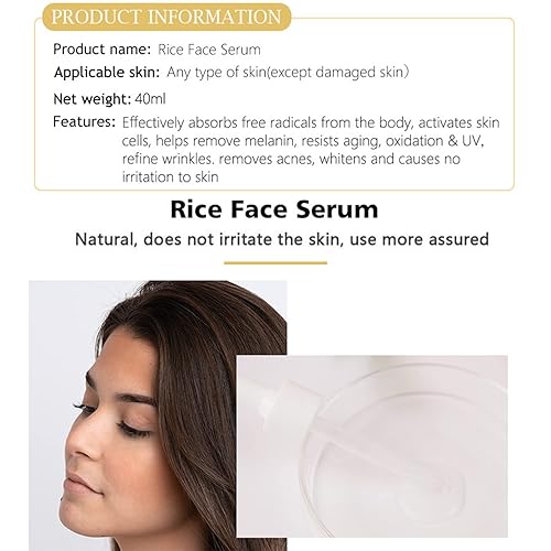 Miniatura 6 de AICHUN BEAUTY Suero facial Extracto de arroz natural Hidratante Anti-Acné Anti-Oxidación Refine Arrugas 1.4 fl oz/1.35fl.oz