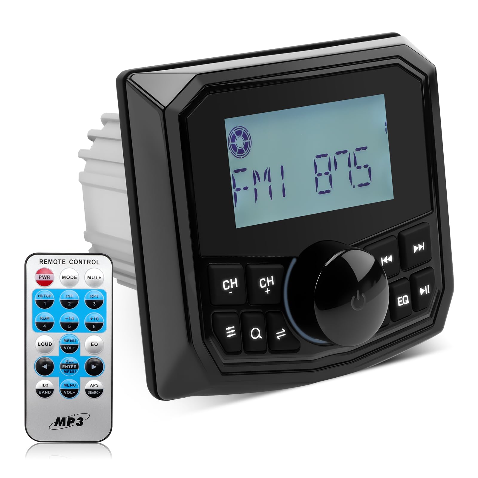 Marine Stereo Radio MP3 Player Receptor FM AM DAB+ Reproductor 12V Estéreo Marina Impermeable BT Conexión Equipo Música Barcos para Boot Barcos Yates Marine