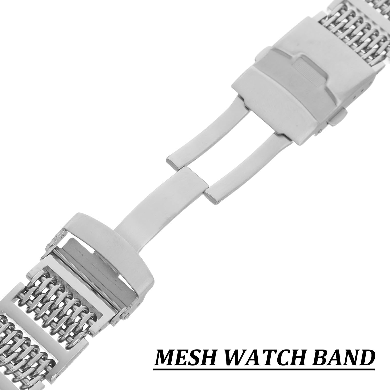 Cabilock Cinturino Shark Mesh 22mm in Acciaio Inossidabile Argento