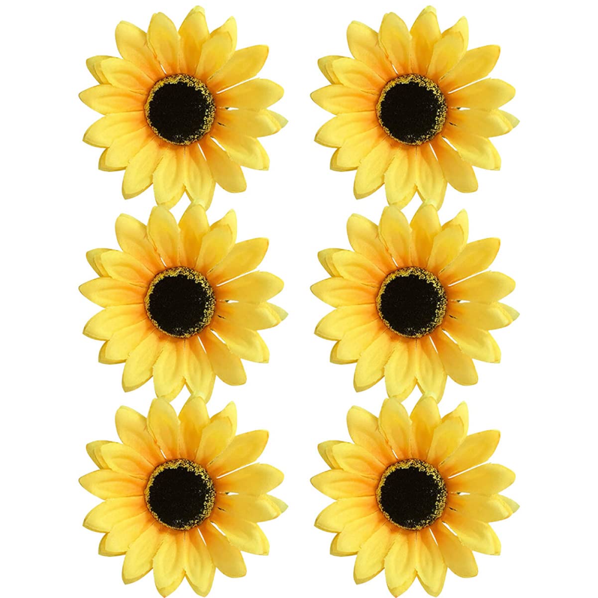 Angoily 18stücke Künstliche Sonnenblumen Serviettenringe Dekoration Für Festlichkeiten Hochzeiten Und Familienfeiern Für Tischarrangements Und Besondere Anlässe