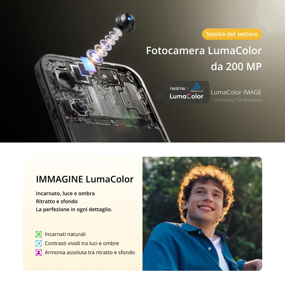 realme 16 Pro 5G Smartphone, Fotocamera Periscopica Sony, 8GB RAM +512GB ROM, Display Curvo 120Hz, Dimensity 7300 Max 5G, Ricarica 67W SUPERVOOC, Dual SIM Android, Viola orchidea
