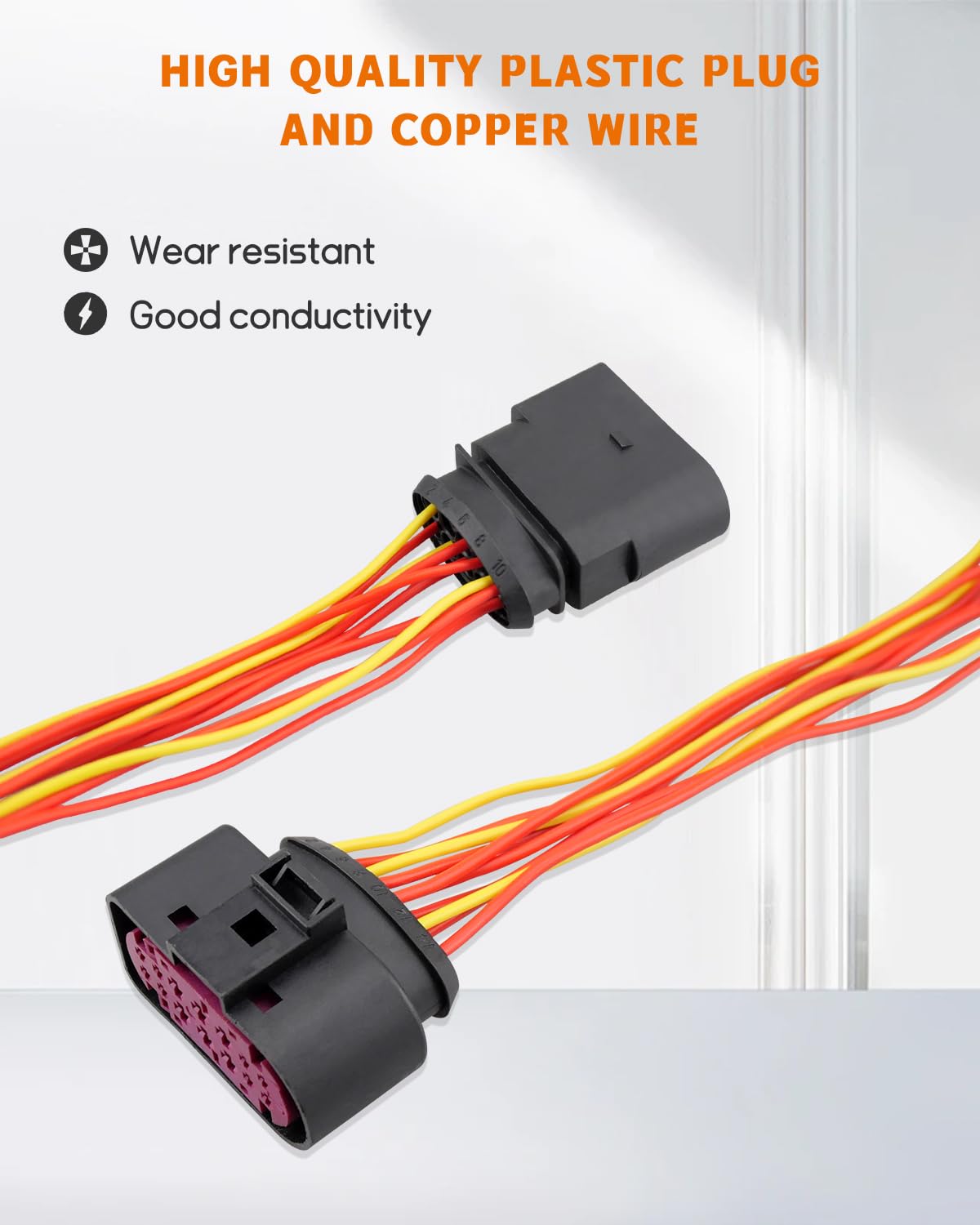 Car Styling 2PCS Xenon Headlight 10 To 14 Pin Wiring Harness